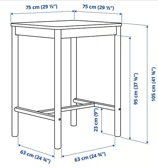 Bar bord + 2 barstolar