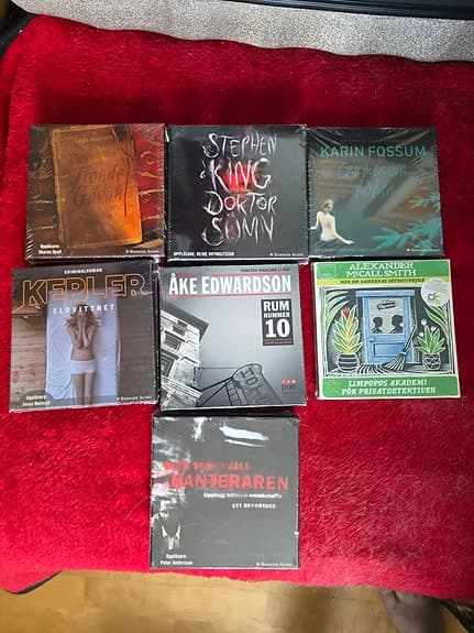 Paket ljudböcker deckare och skräck på CD