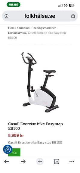 Bra motionscykel: Casall Easystep EB100 vit/svart