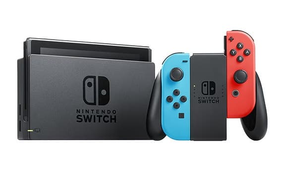 Nintendo Switch spelkonsol med blå Joy-Con