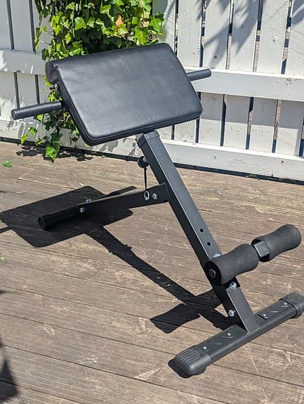 Rygglyftsbänk / hyperextension vikbar bänk svart