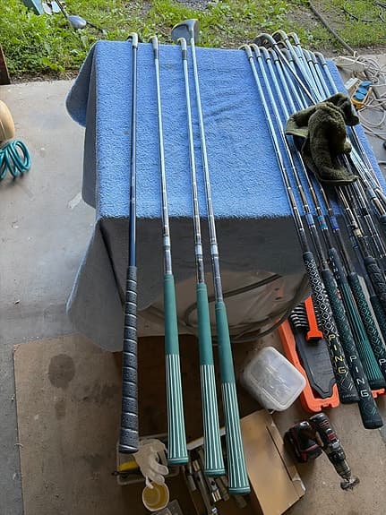 Cougar golfklubbor järnset 5, 7 SW, metalwood 5