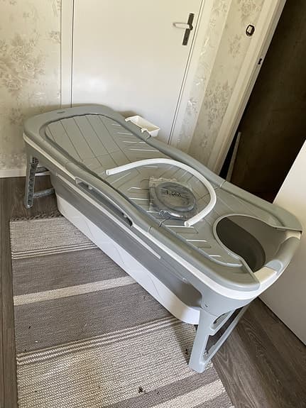 Tubfamily hopfällbart badkar grått