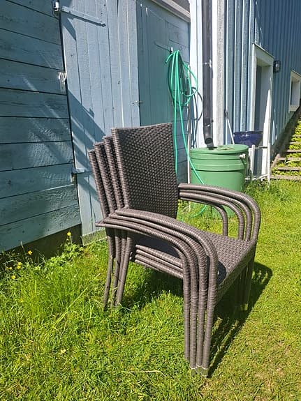 Jutlandia trädgårdsstolar konstrotting grå