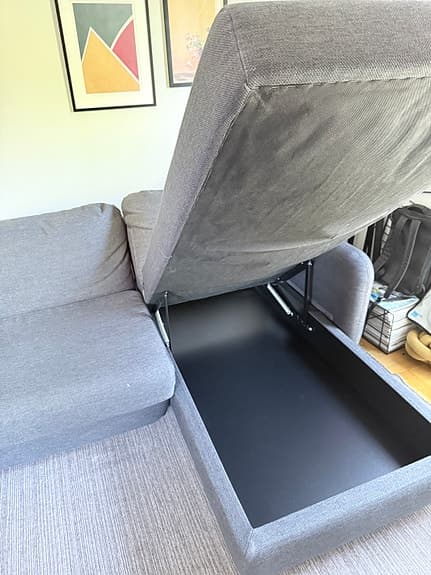 Bolia 3. pers. bäddsoffa med schäslong - vänster (med bra förvaring)