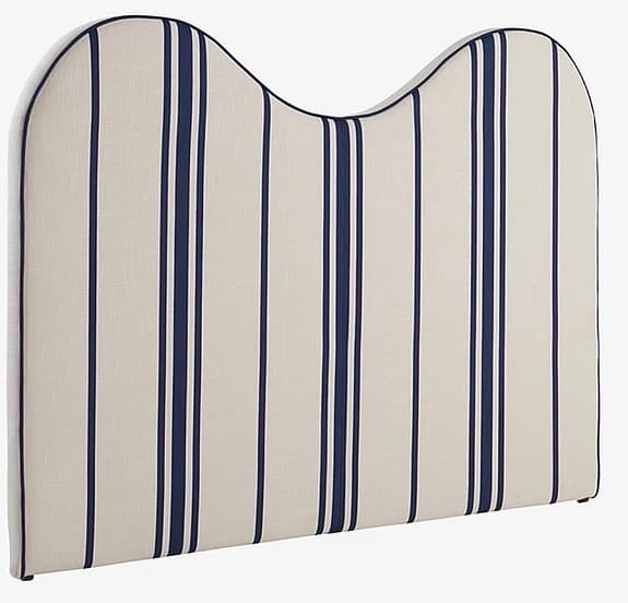 Sänggavel Jotex STRÅHOLMEN 160 cm – randig blå/beige