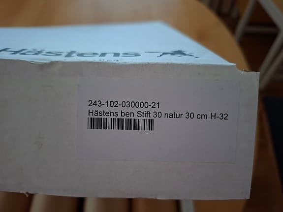 Hästens sängben i natur höjd, 32 cm.