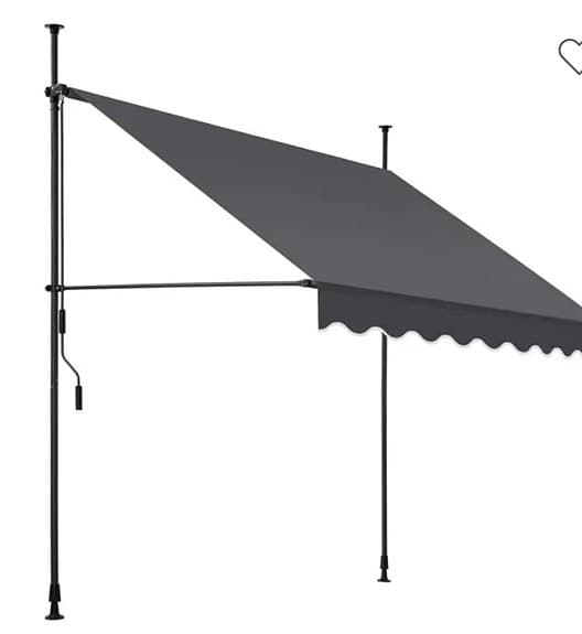 Pro.tec terrassmarkis 250x120/200/300 cm grå