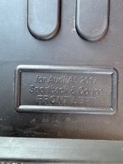 Gummimattor till Audi A5 från modellår 2017