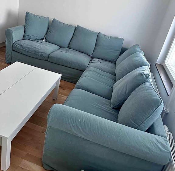 KIVIK Hörnsoffa, 4-sits, Tallmyra ljusgrön