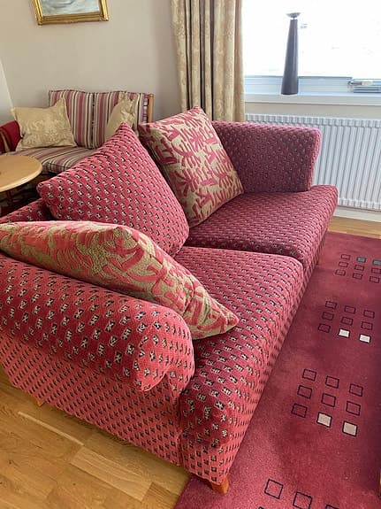 Brunstad soffa 3-sits röd  och 2 sits