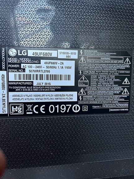 LG TV 49 tum