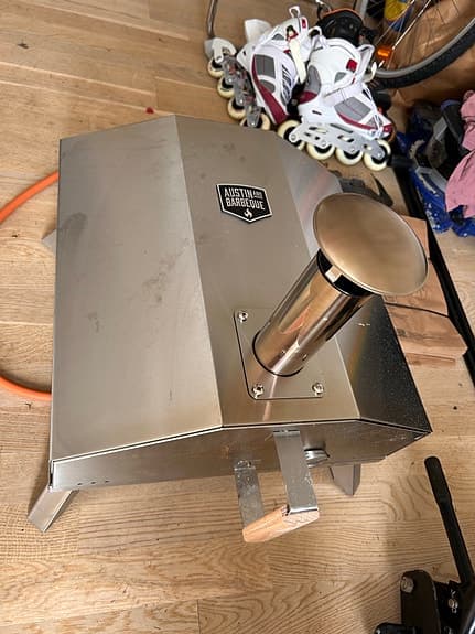 Austin and Barbeque pizzaugn i rostfritt stål