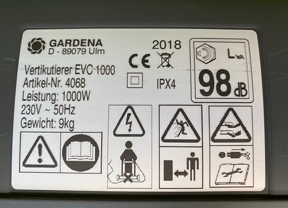 Gardena EVC 1000 vertikalskärare 1000W