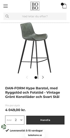Dan-Form Hype barstolar – 2 st