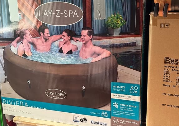 Bestway Lay-Z-Spa uppblåsbar spabad brun