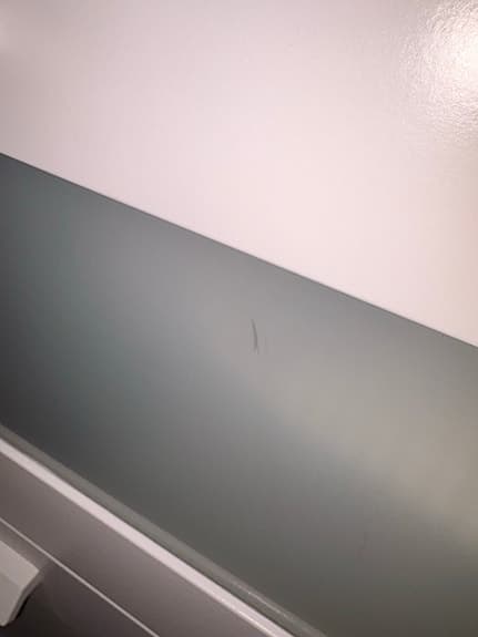 Brimnes byrå med 4 lådor, vit/frostat glas