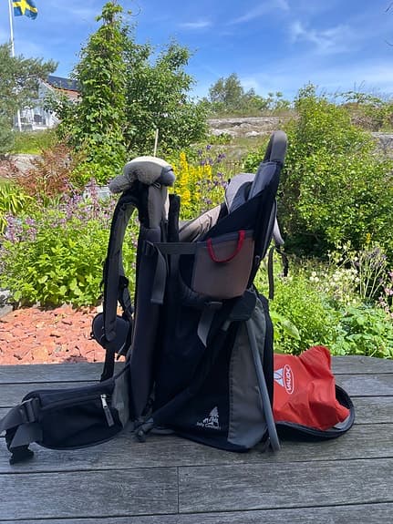 Vaude bärstol för barn svart/grå