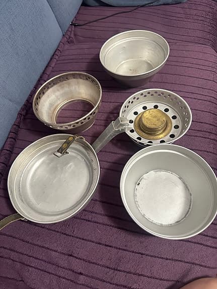 Stormkök i aluminium med spritbrännare