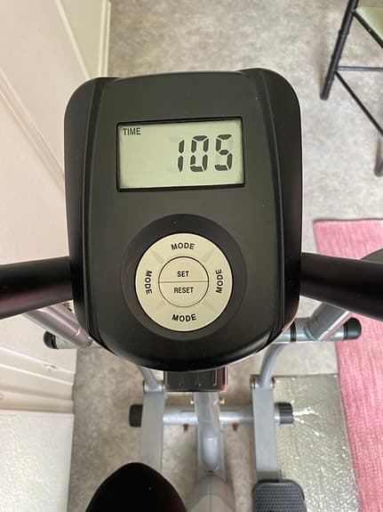 Crosstrainer med display grå/svart