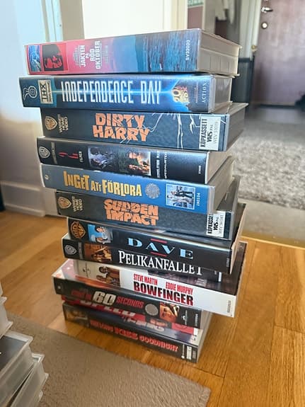 VHS-paket från 90/00-talet – Action, Skräck, Komedi, Svenska filmer