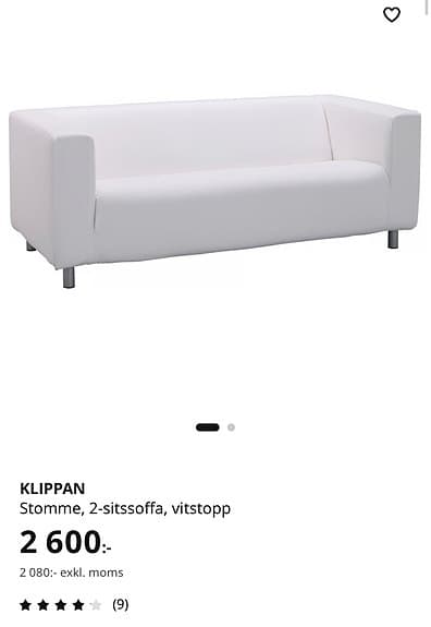 IKEA Klippan 2-sits soffa ny