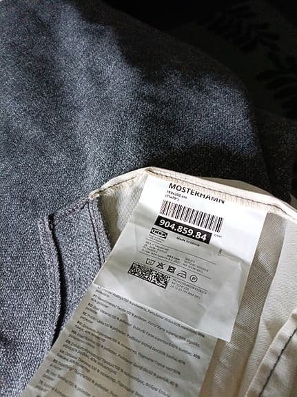 IKEA Mosterhamn 180 sängkappa till   dubbelsäng