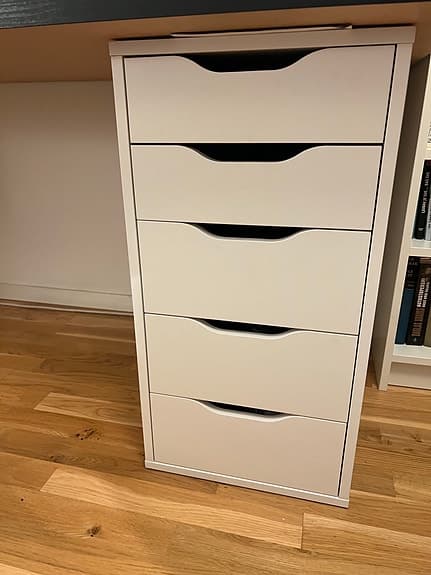 Alex skrivbord svart/vitt IKEA