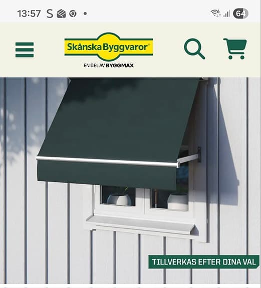 Gröna fönstermarkiser 140x70, 220x70 nya