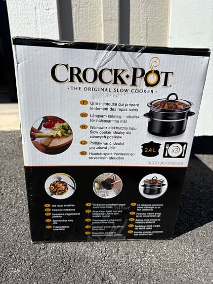 Crock-Pot Classic Slow Cooker 2,4 L – komplett i kartong