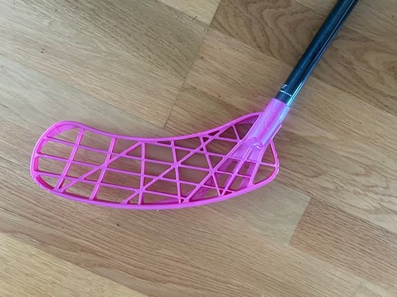 Innebandyklubba svart Zone med rosa blad air 2