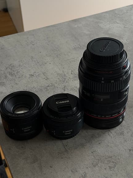 Canon EF 24-70mm f/2.8L USM + EF 50mm f/1.8 STM