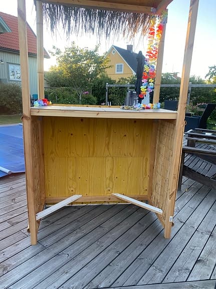 Tiki bar i bambu för uteplats