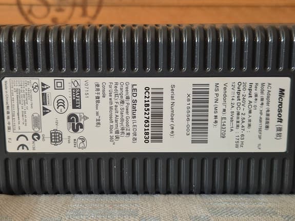 Original Xbox 360 Strömadapter / Strömförsörjning 175W