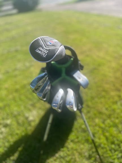 US Kids Golf junior golfset med bag grön/svart