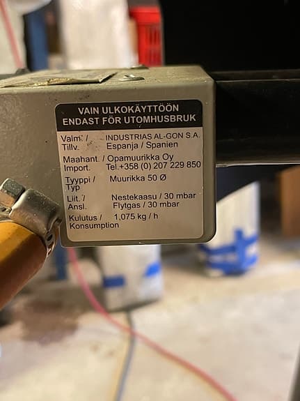 Muurikka Stekhällsset gasol LL Svart 100 cm