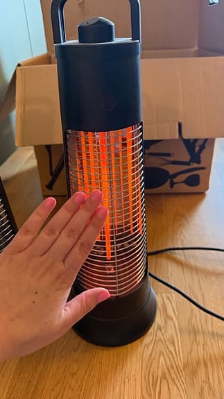 Infravärmare 600 W svart 2 st