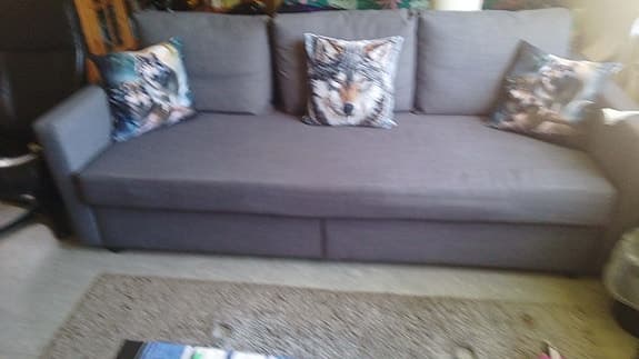 IKEA bäddsoffa 3-sits grå