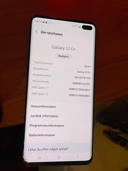 Samsung Galaxy S10+ mobil 128 GB svart
