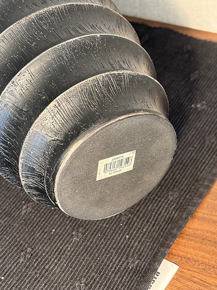 Stor svart designvas – modern strukturerad golvvas 40 cm