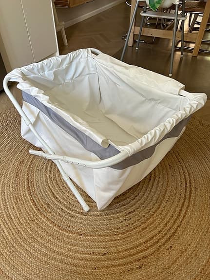 Bibabad Flexi Hopfällbart Badkar 70x90 cm – Vit/Silver