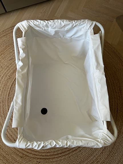 Bibabad Flexi Hopfällbart Badkar 70x90 cm – Vit/Silver
