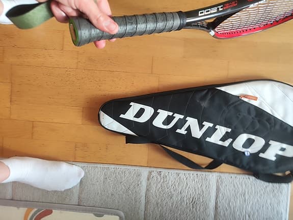 Dunlop tennisracket med fodral svart/röd
