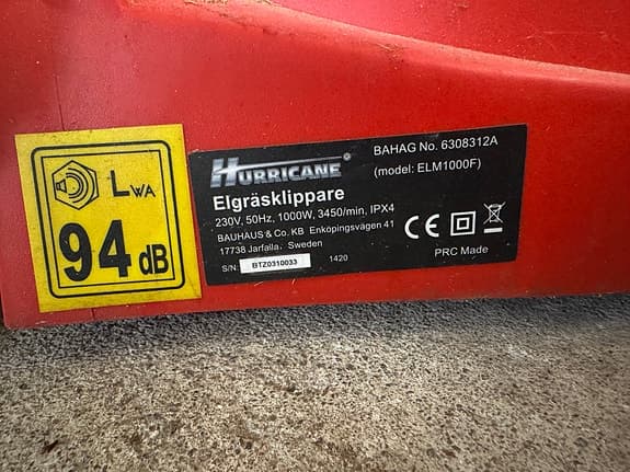 Hurricane elgräsklippare