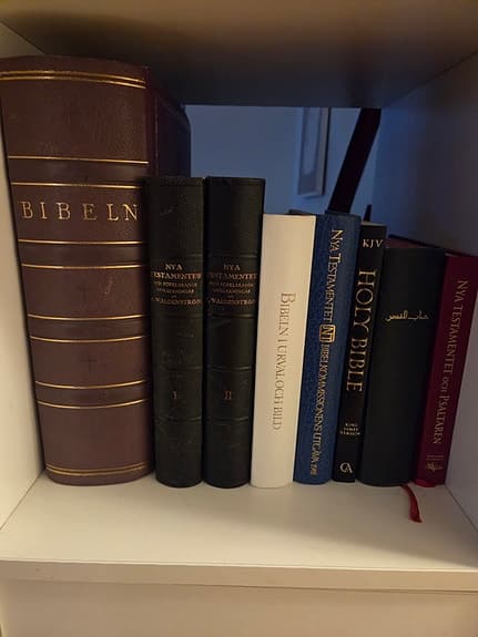 Biblar inkl familjebibel i bra skick.