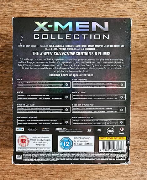 X-Men Collection Blu-ray box med 8 filmer