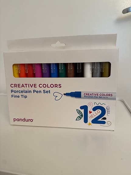 Panduro Creative Colors porslinspennor set 12 färger