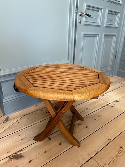 bord runt certifierat trä diameter 60 cm höjd 45 cm balkong trädgård