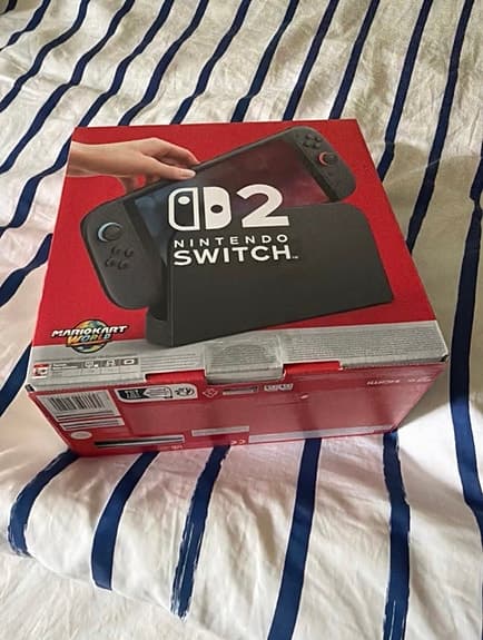 Nintendo Switch 2 med Mario Kart world bundle + 1 års garanti från butik