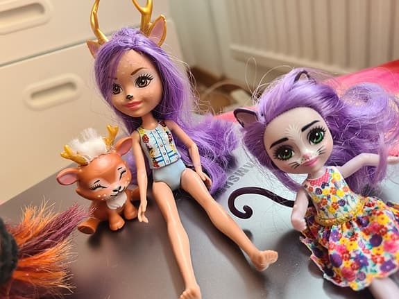 Enchantimals dockor med djur – stort paket.